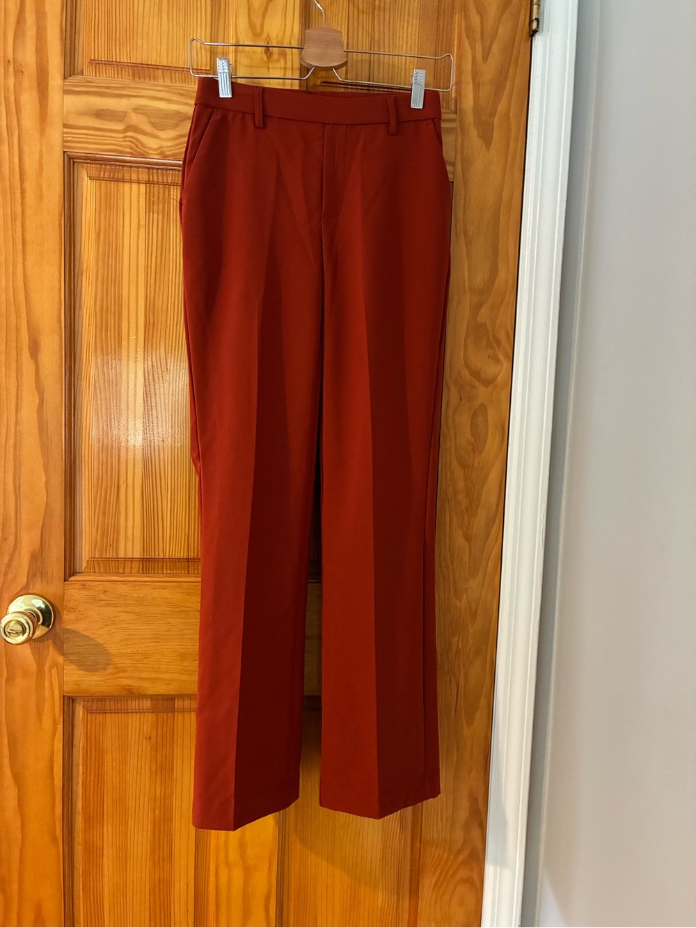 Haver & Blair High-Rise Boot Cut Trousers in Rust Orange